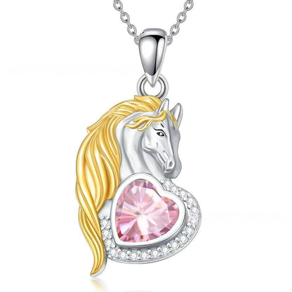 Mother's Day Horse Necklace For Women Featuring Elegant Horse Design In Silver Tone Jewelry Accessory
