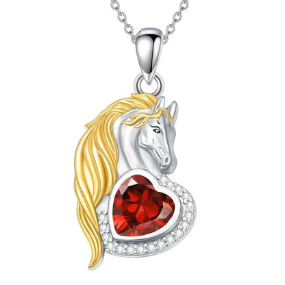 Mother's Day Horse Necklace For Women Featuring Elegant Horse Design In Silver Tone Jewelry Accessory
