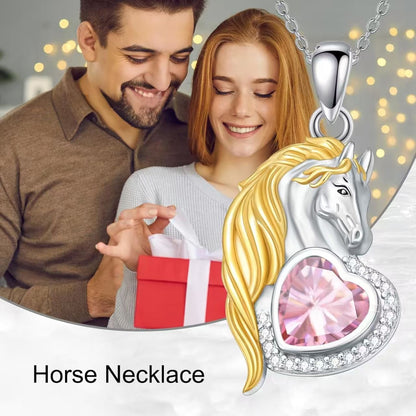 Mother's Day Horse Necklace For Women Featuring Elegant Horse Design In Silver Tone Jewelry Accessory