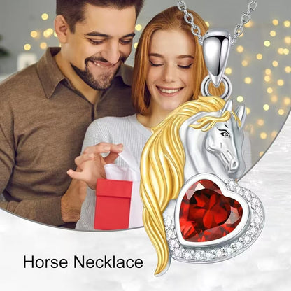 Mother's Day Horse Necklace For Women Featuring Elegant Horse Design In Silver Tone Jewelry Accessory