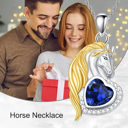Mother's Day Horse Necklace For Women Featuring Elegant Horse Design In Silver Tone Jewelry Accessory