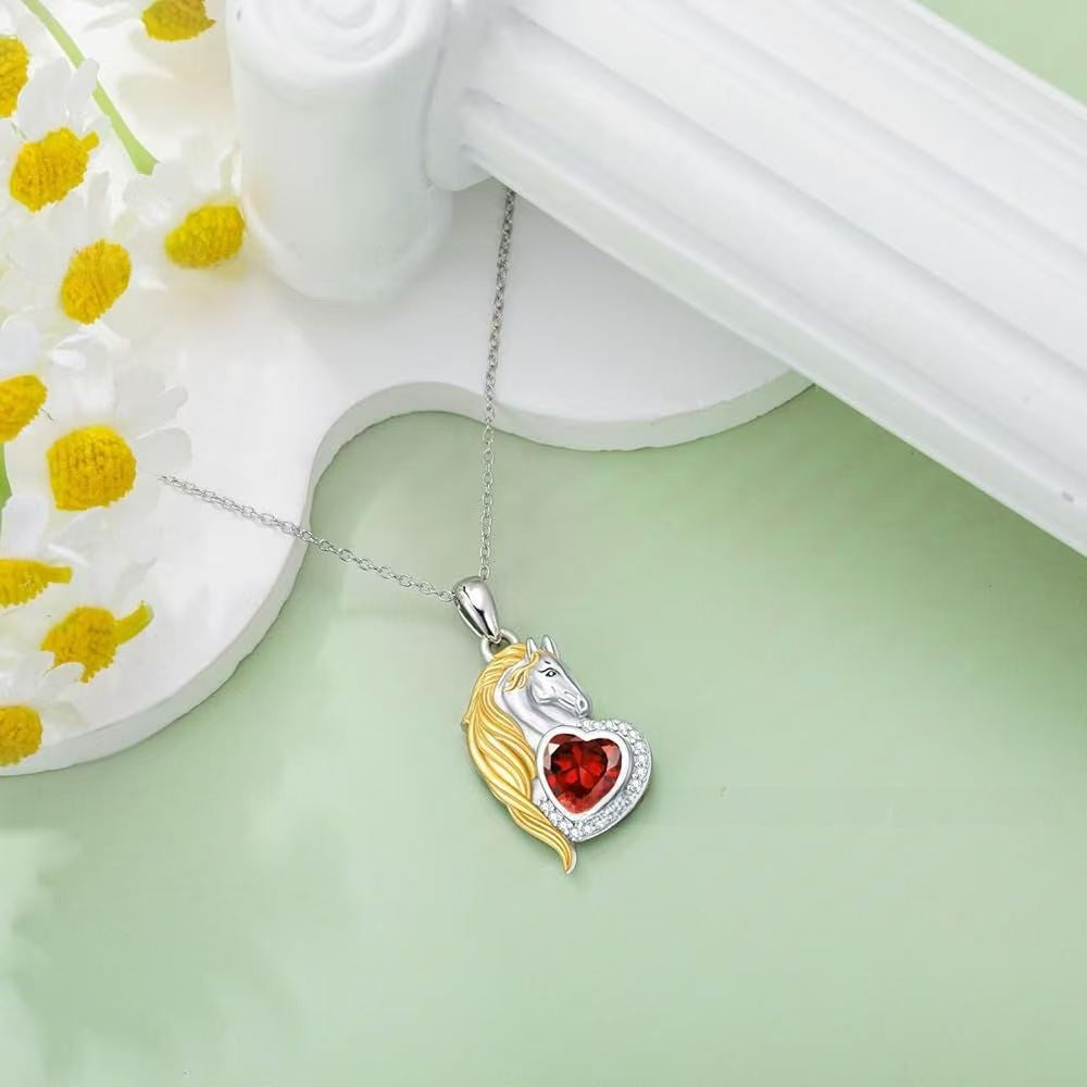 Mother's Day Horse Necklace For Women Featuring Elegant Horse Design In Silver Tone Jewelry Accessory