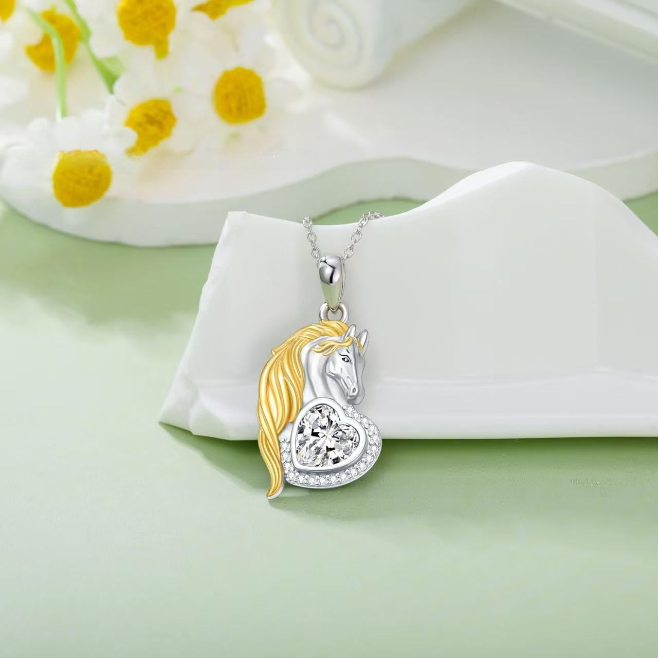Mother's Day Horse Necklace For Women Featuring Elegant Horse Design In Silver Tone Jewelry Accessory