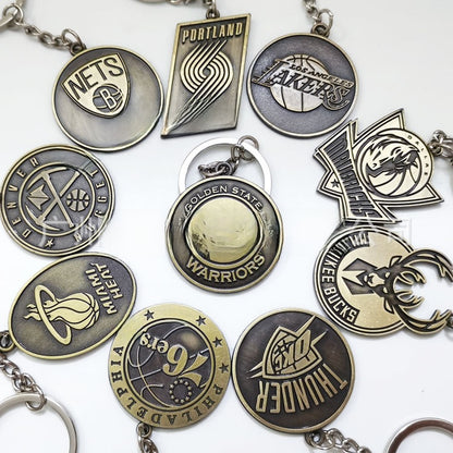 Geometric Bronze Keychain