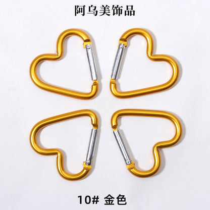 Heart Shape Climbing Carabiner Made Of Durable Aluminum Alloy For Outdoor And Hiking Activities