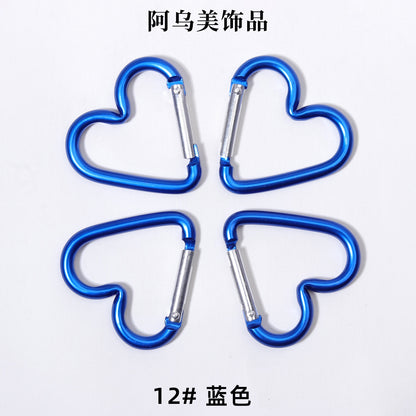 Heart Shape Climbing Carabiner Made Of Durable Aluminum Alloy For Outdoor And Hiking Activities