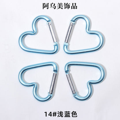 Heart Shape Climbing Carabiner Made Of Durable Aluminum Alloy For Outdoor And Hiking Activities