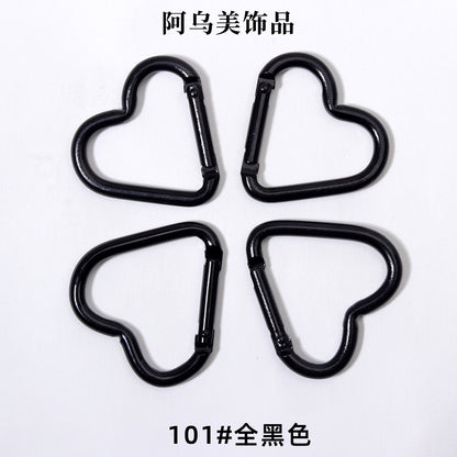 Heart Shape Climbing Carabiner Made Of Durable Aluminum Alloy For Outdoor And Hiking Activities