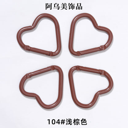 Heart Shape Climbing Carabiner Made Of Durable Aluminum Alloy For Outdoor And Hiking Activities