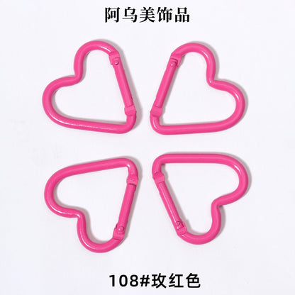 Heart Shape Climbing Carabiner Made Of Durable Aluminum Alloy For Outdoor And Hiking Activities