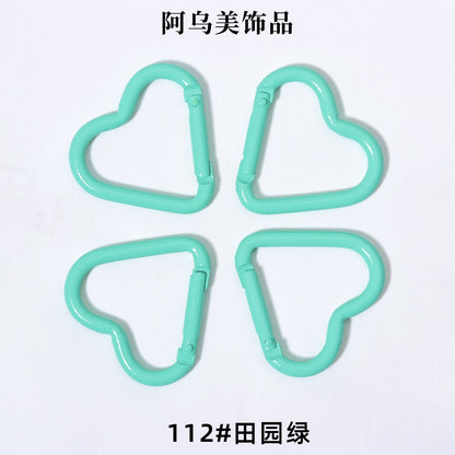 Heart Shape Climbing Carabiner Made Of Durable Aluminum Alloy For Outdoor And Hiking Activities