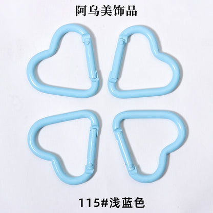 Heart Shape Climbing Carabiner Made Of Durable Aluminum Alloy For Outdoor And Hiking Activities