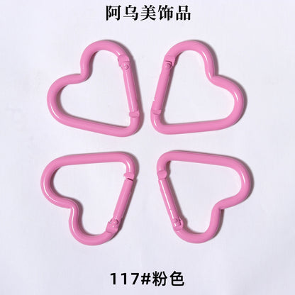 Heart Shape Climbing Carabiner Made Of Durable Aluminum Alloy For Outdoor And Hiking Activities