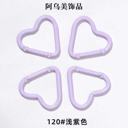 Heart Shape Climbing Carabiner Made Of Durable Aluminum Alloy For Outdoor And Hiking Activities