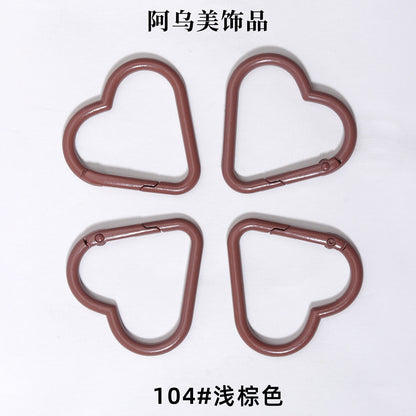 Heart Shape Climbing Carabiner Made Of Durable Aluminum Alloy For Outdoor And Hiking Activities