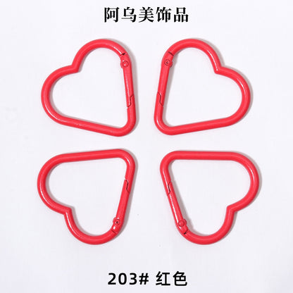 Heart Shape Climbing Carabiner Made Of Durable Aluminum Alloy For Outdoor And Hiking Activities