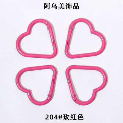 Heart Shape Climbing Carabiner Made Of Durable Aluminum Alloy For Outdoor And Hiking Activities