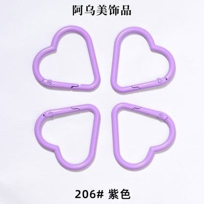 Heart Shape Climbing Carabiner Made Of Durable Aluminum Alloy For Outdoor And Hiking Activities