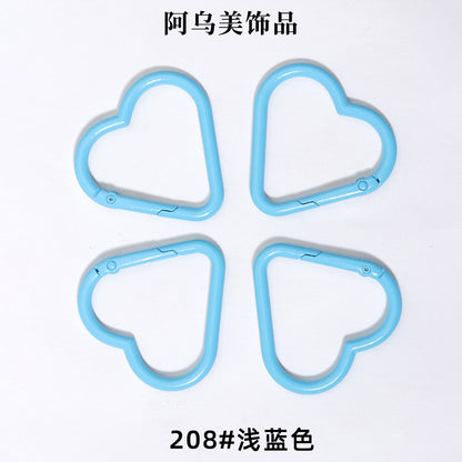 Heart Shape Climbing Carabiner Made Of Durable Aluminum Alloy For Outdoor And Hiking Activities