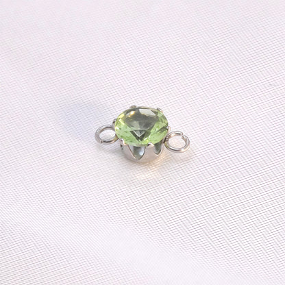 Round Jewelry Accessory In 304 Stainless Steel With White Zircon Inlay, Diameter 6 Mm