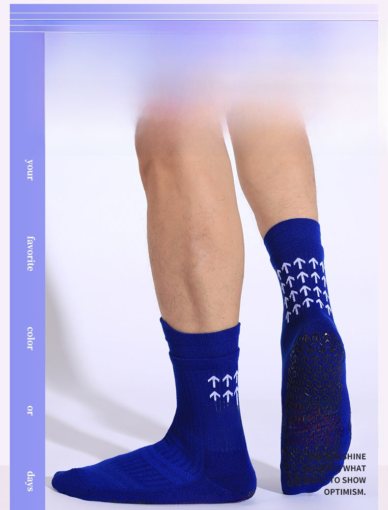 Men's Polyester Non-Slip Sports And Casual White Socks For Comfortable Wear
