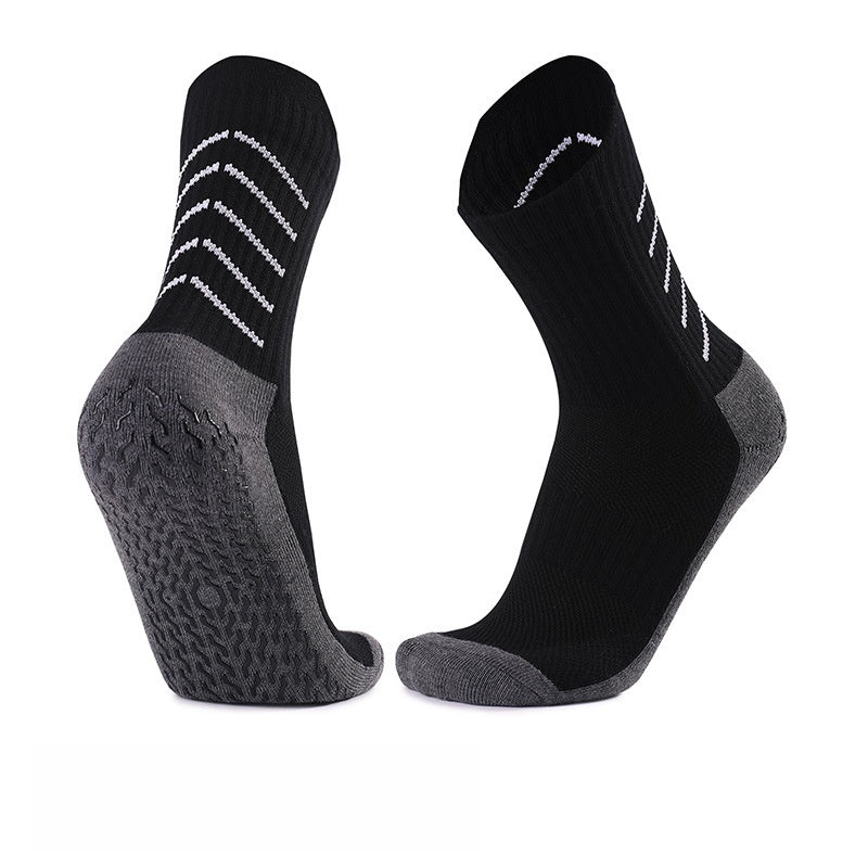 Men's Polyester Non-Slip Sports And Casual White Socks For Comfortable Wear