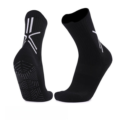 Men's Polyester Non-Slip Sports And Casual White Socks For Comfortable Wear
