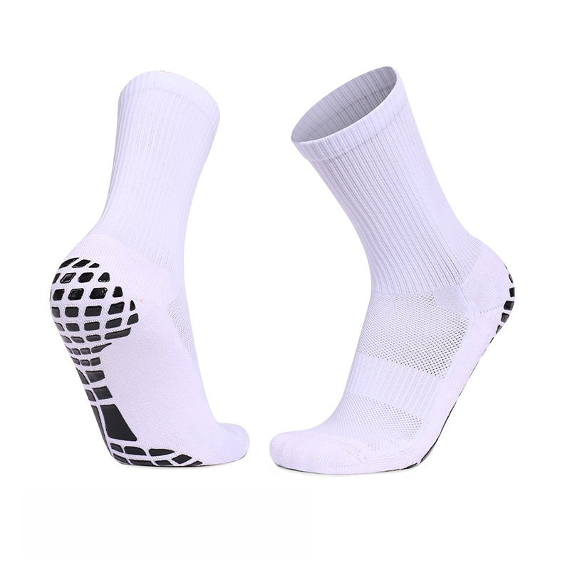Men's Polyester Non-Slip Sports And Casual White Socks For Comfortable Wear