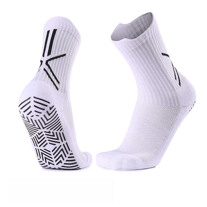 Men's Polyester Non-Slip Sports And Casual White Socks For Comfortable Wear