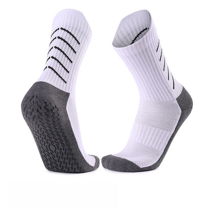 Men's Polyester Non-Slip Sports And Casual White Socks For Comfortable Wear