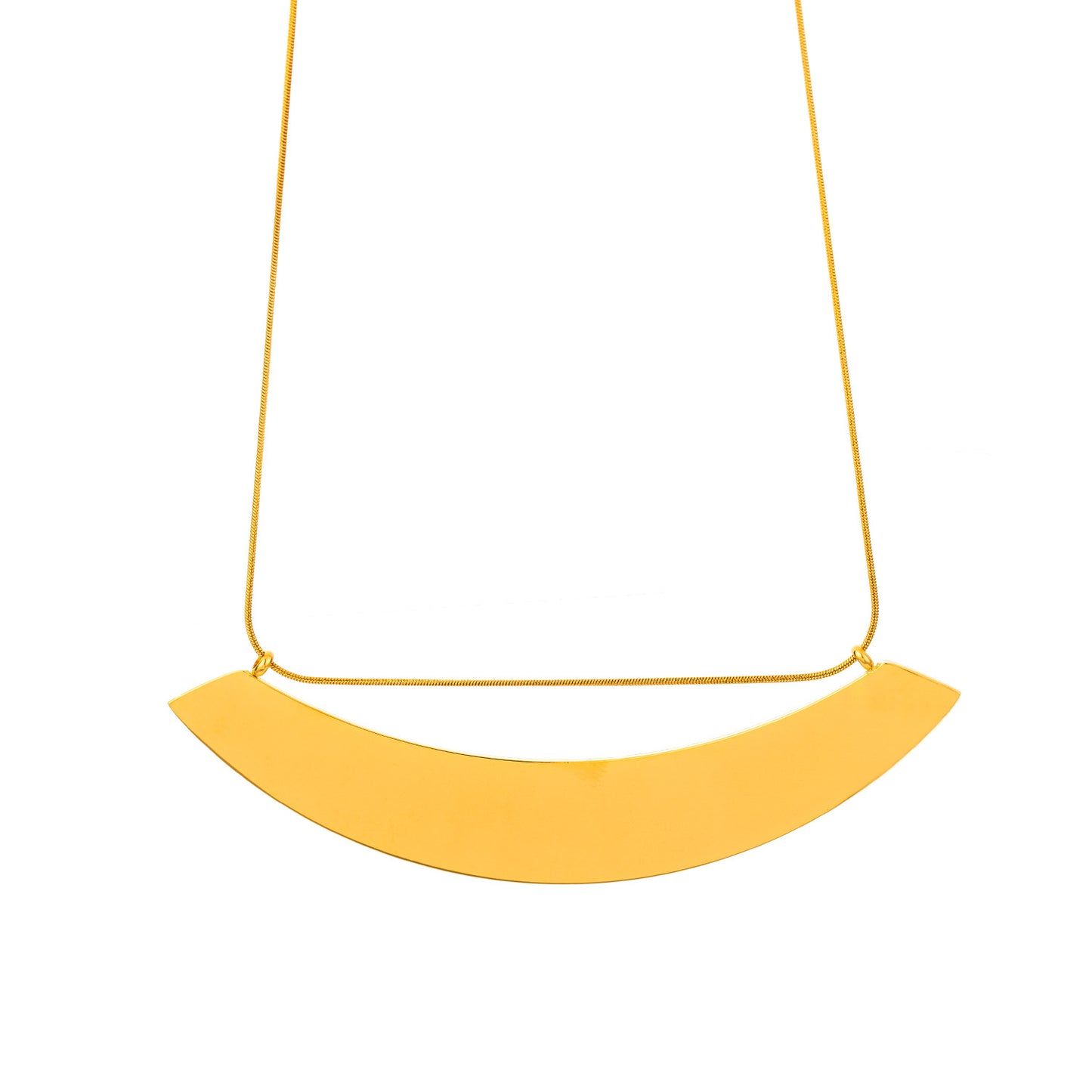 Sector Necklace For Men And Women Featuring Titanium Steel Material In Golden Color