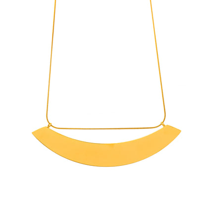 Sector Necklace For Men And Women Featuring Titanium Steel Material In Golden Color