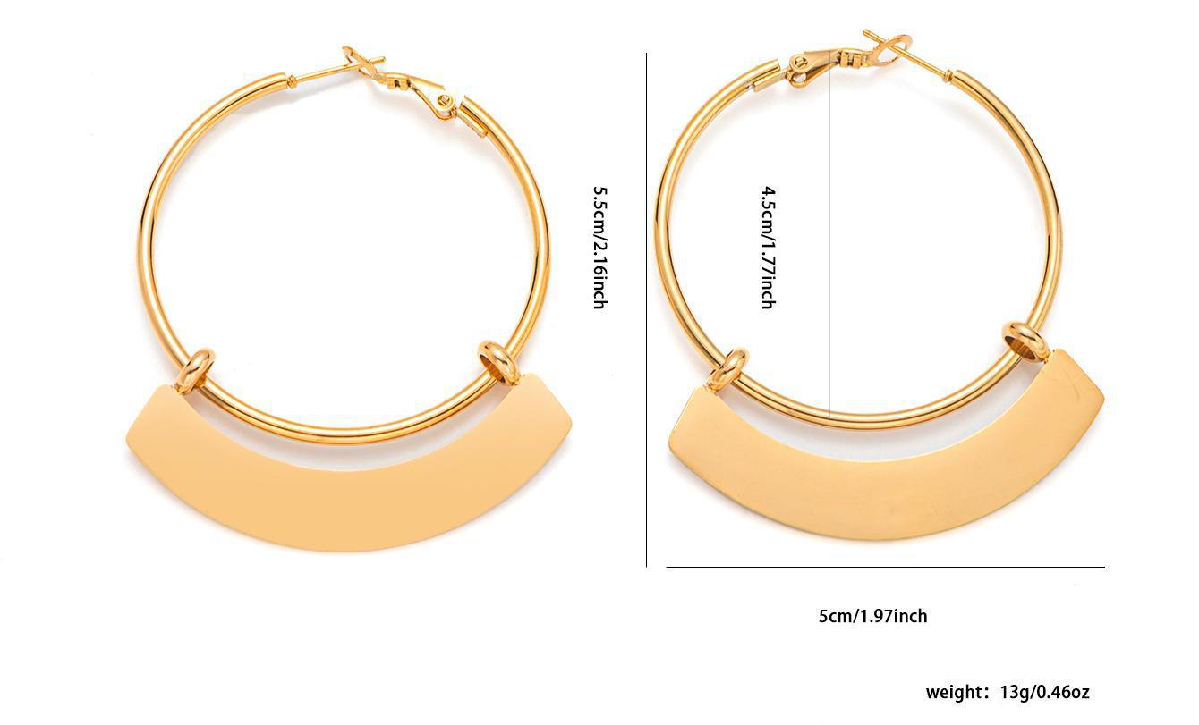 Sector Necklace For Men And Women Featuring Titanium Steel Material In Golden Color