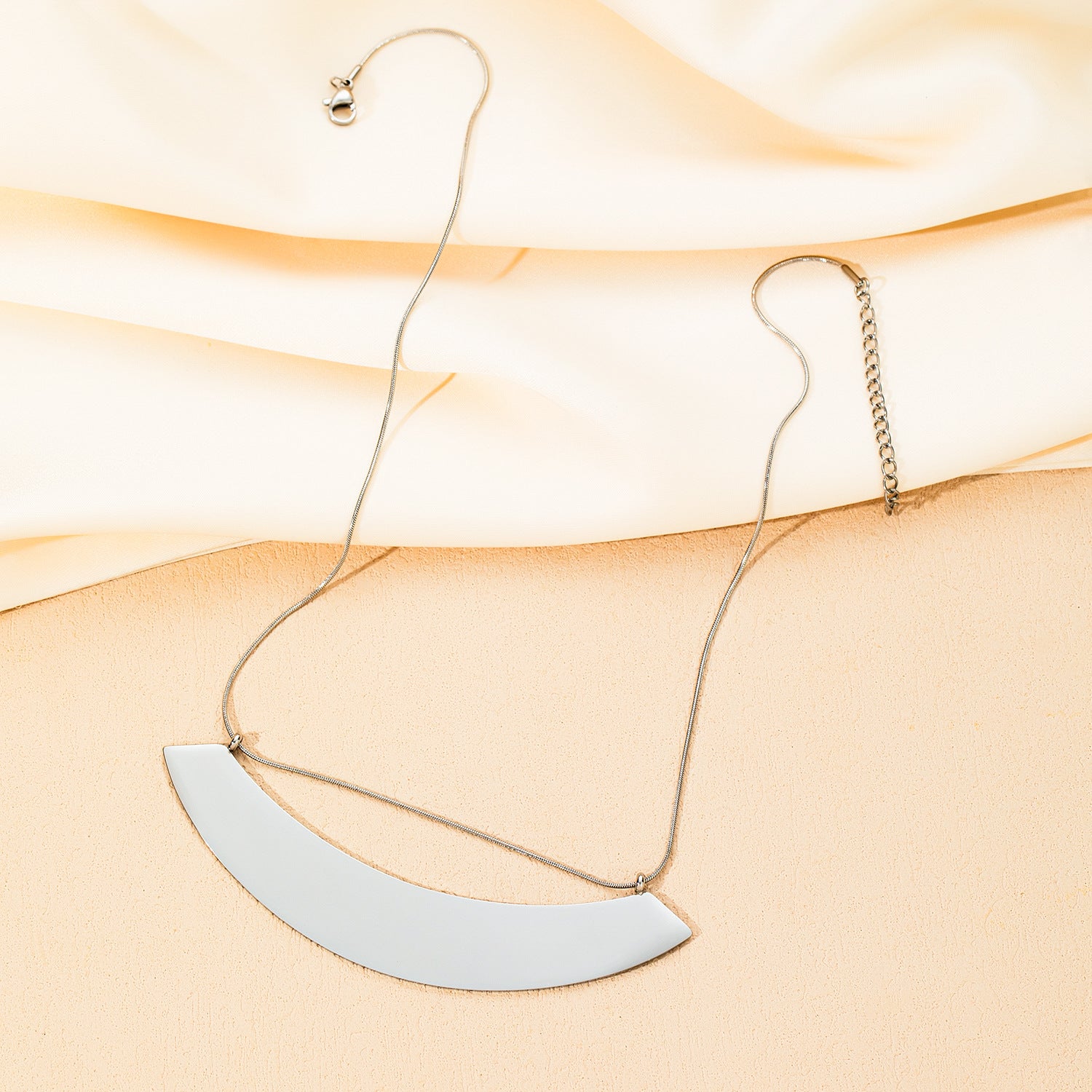 Sector Necklace For Men And Women Featuring Titanium Steel Material In Golden Color