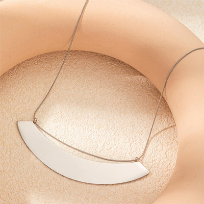Sector Necklace For Men And Women Featuring Titanium Steel Material In Golden Color