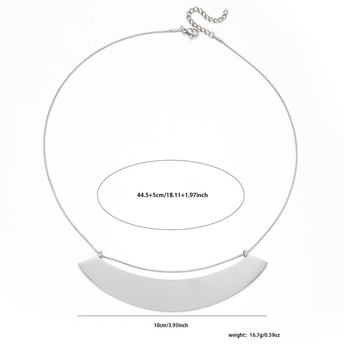 Sector Necklace For Men And Women Featuring Titanium Steel Material In Golden Color
