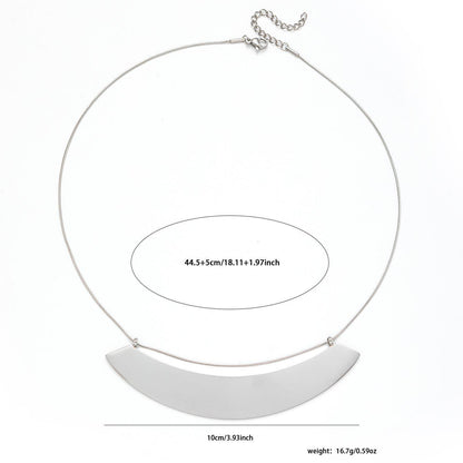 Sector Necklace For Men And Women Featuring Titanium Steel Material In Golden Color