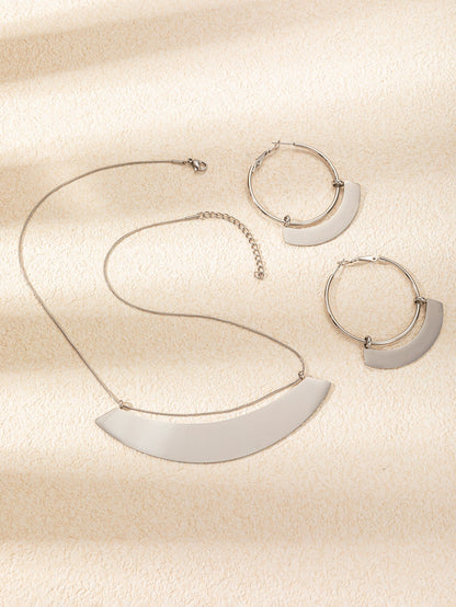 Sector Necklace For Men And Women Featuring Titanium Steel Material In Golden Color