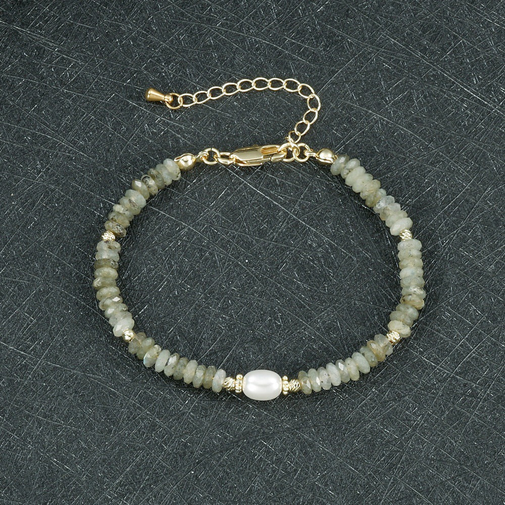 Round Necklace For Women Featuring Rhodochrosite Inlay And Copper Material In Red, 1 Set