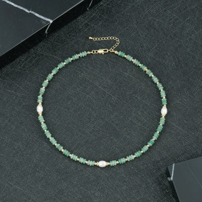 Round Necklace For Women Featuring Rhodochrosite Inlay And Copper Material In Red, 1 Set