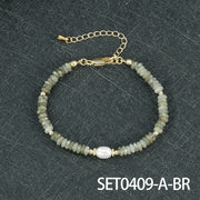 SET0409-Gray Glitter Bracelet