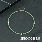 SET0409-Green Aventurine Necklace