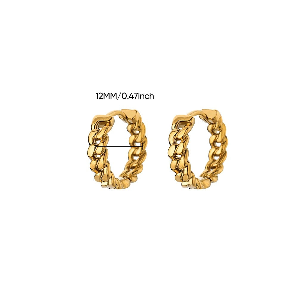 Coin Stud Earrings For Women In Copper Material Featuring Elegant Design