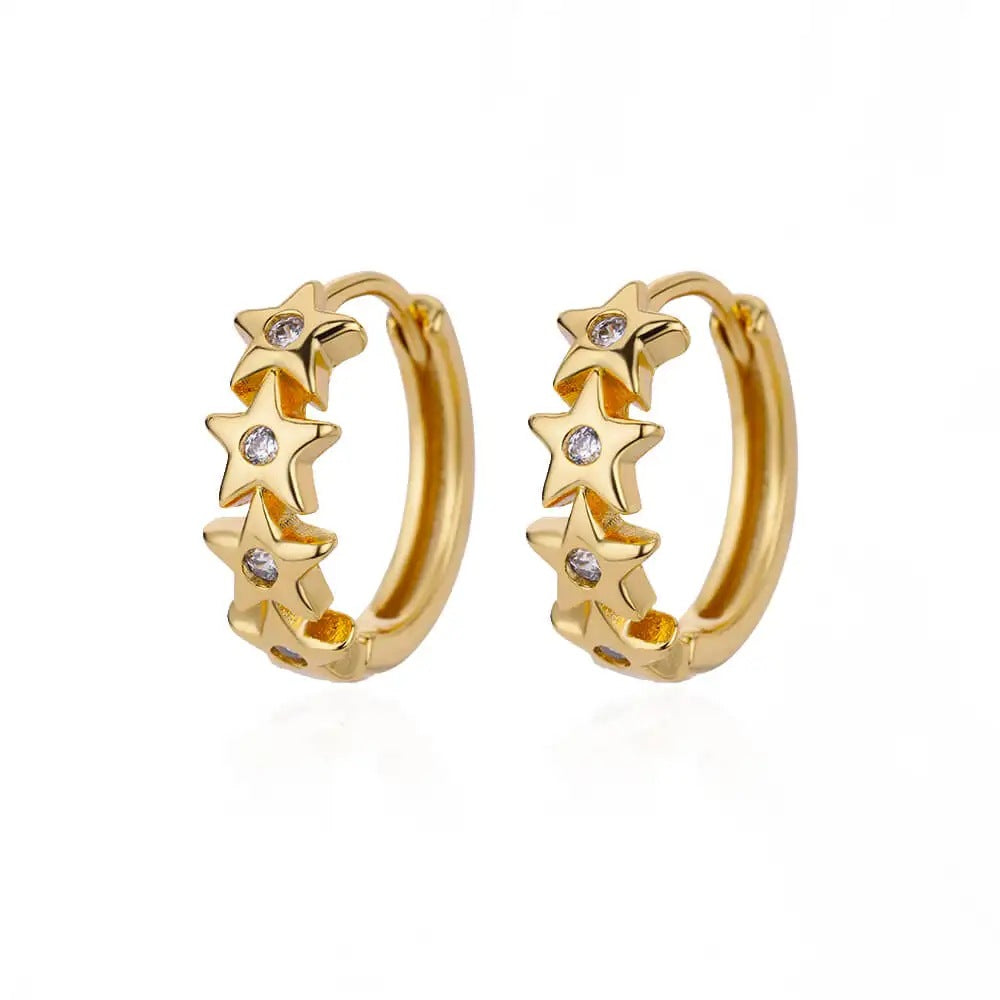 Coin Stud Earrings For Women In Copper Material Featuring Elegant Design