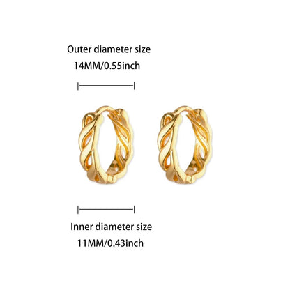 Coin Stud Earrings For Women In Copper Material Featuring Elegant Design
