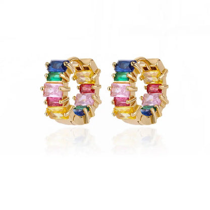 Coin Stud Earrings For Women In Copper Material Featuring Elegant Design