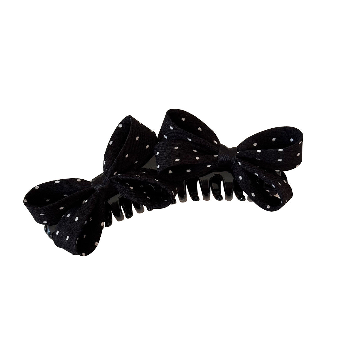 Retro Polka Dots Hair Claws With Bow Knot For Women Hair Accessories