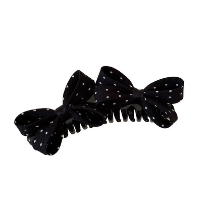 Retro Polka Dots Hair Claws With Bow Knot For Women Hair Accessories