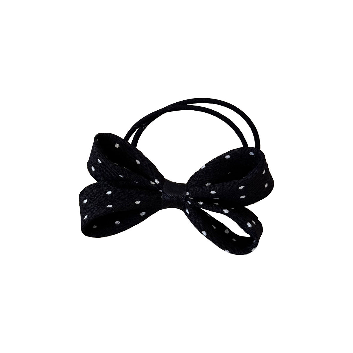 Sweet New Style Hair Tie With Polka Dots And Bow Knot, Stylish Hair Accessory