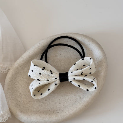 Sweet New Style Hair Tie With Polka Dots And Bow Knot, Stylish Hair Accessory